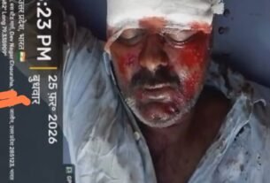 NST स्कूल के पास एक बार फिर तेज रफ्तार का कहर एक व्यक्ति बुरी तरह घायल