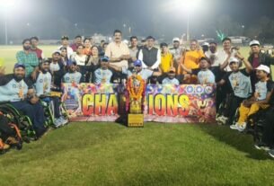 राजकीय इंटर कॉलेज मैदान में व्हीलचेयर क्रिकेट का रोमांचक फाइनल, उत्तर प्रदेश बना विजेता