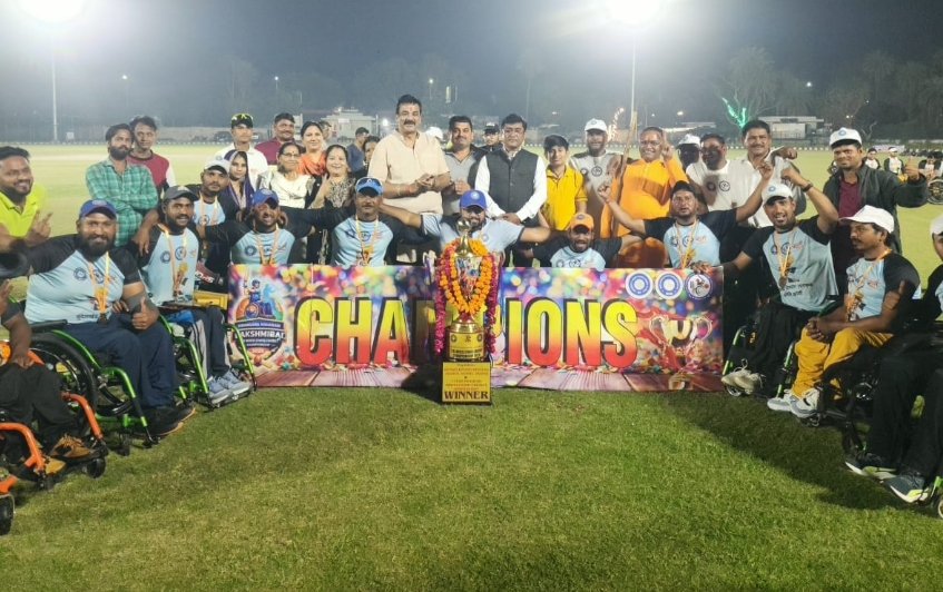 राजकीय इंटर कॉलेज मैदान में व्हीलचेयर क्रिकेट का रोमांचक फाइनल, उत्तर प्रदेश बना विजेता