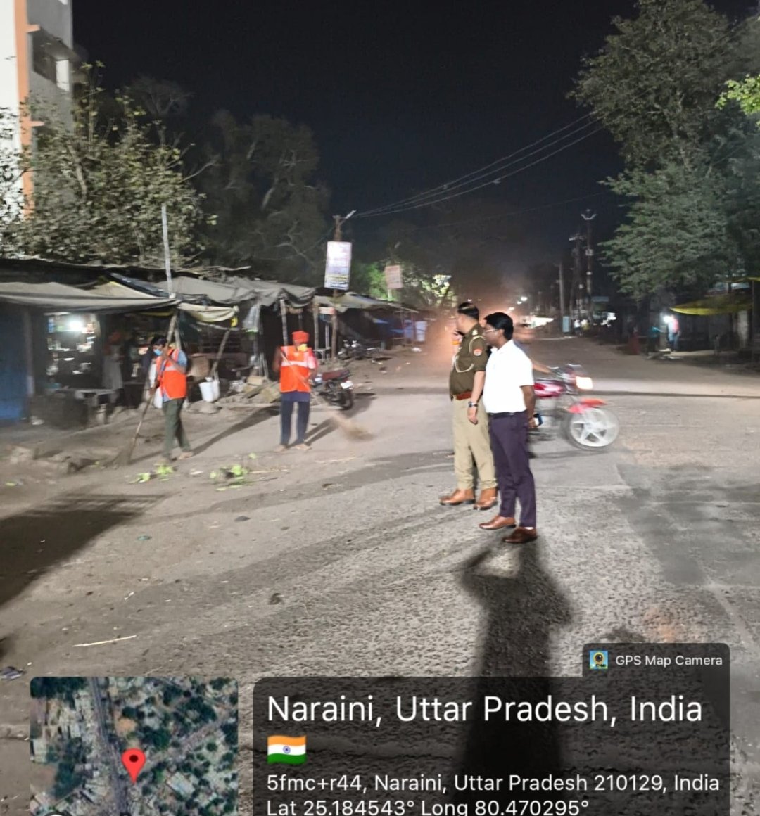 स्वच्छ सर्वेक्षण 2025–2026 के तहत नरैनी में रात्रिकालीन सफाई अभियान, नगरवासियों ने जताया आभार