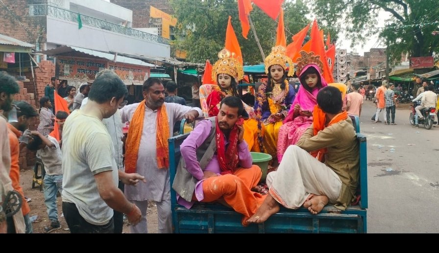 कस्बे में हर्षोल्लास के साथ धूमधाम से मनाया गया रामनवमी का त्यौहार–