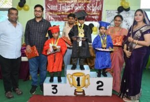 संत तुलसी ओल्ड ब्रांच में पीजी,एलकेजी,यूकेजी छात्र छात्राओं का हुआ परीक्षा परिणाम व अकपत्र वितरण*