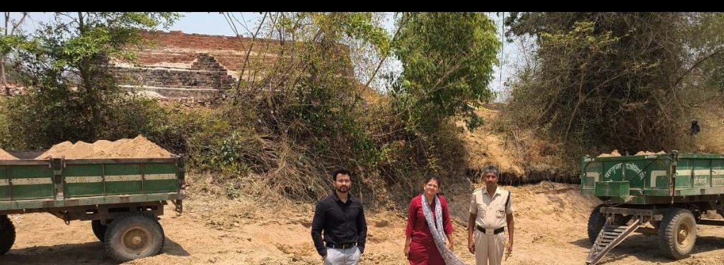 अवैध रूप से संचालित ईंट भट्ठे से लगभग 1.5 लाख ईंट किया गया जप्त*