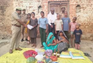 जमीन विवाद में दो भाइयों की मौत के बाद बेसहारा परिवार की मदद को आगे आई पुलिस