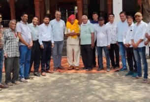 सेवानिवृत्त पर शिक्षक जगदीश चन्द्र राठौर का स्वागत व सम्मान