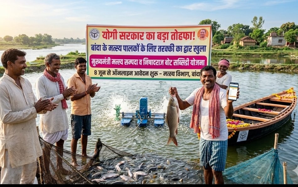 बांदा के मत्स्य पालकों के लिए योगी सरकार का बड़ा तोहफा, 8 जून से खुलेंगे तरक्की के द्वार*