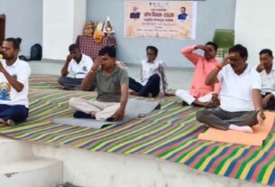 भाजपा गुर्जरबर्डीया मंडल ने मनाया योग दिवस